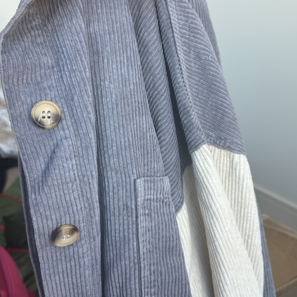 Multi Two Tone Cord Shacket - Picture 7 of 7